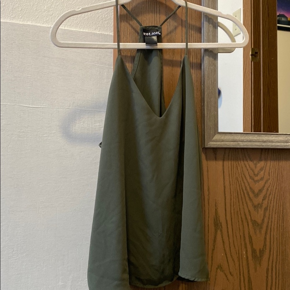 Green tank top
